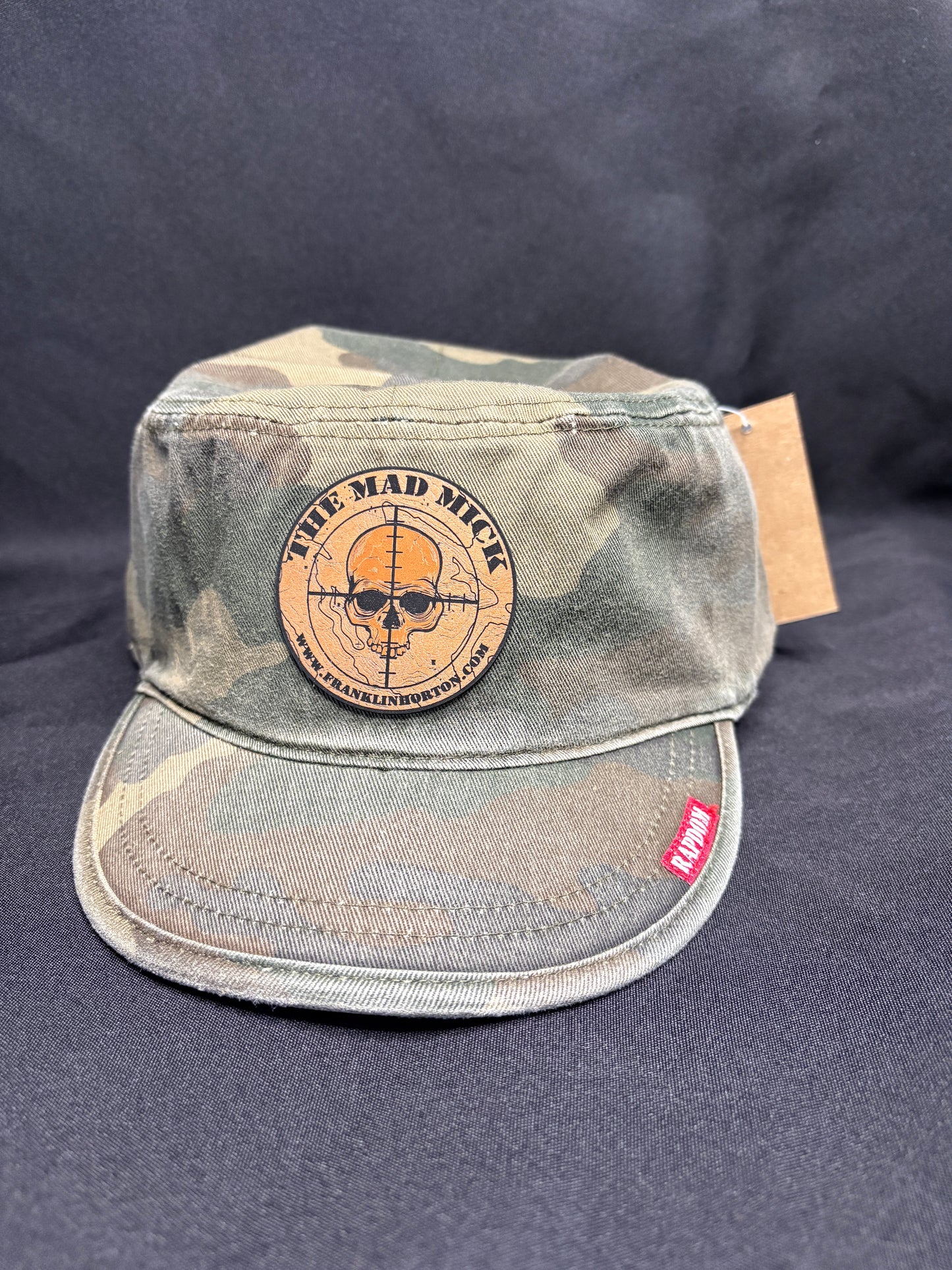 Rapid Dominance Camo Flat Top Patrol Cap with Mad Mick Skull Patch