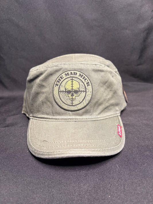 Rapid Dominance OD Green Flat Top Patrol Cap with Mad Mick Skull Patch