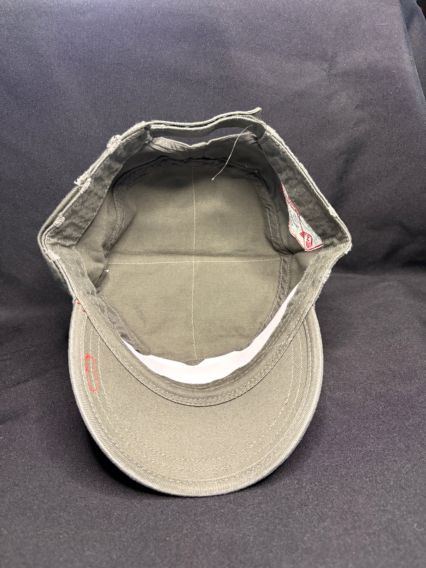 Rapid Dominance OD Green Flat Top Patrol Cap with Mad Mick Skull Patch