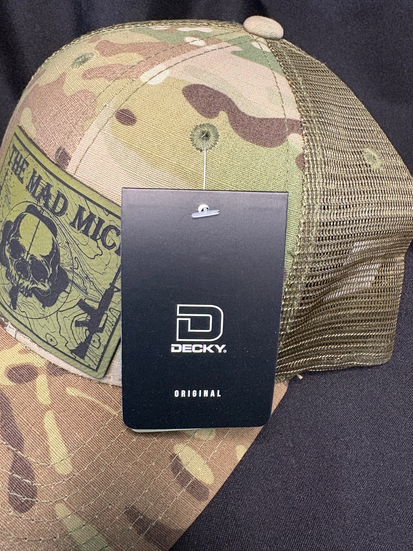 Mad Mick Topo AR Patch on Vented Multicam Decky Snapback