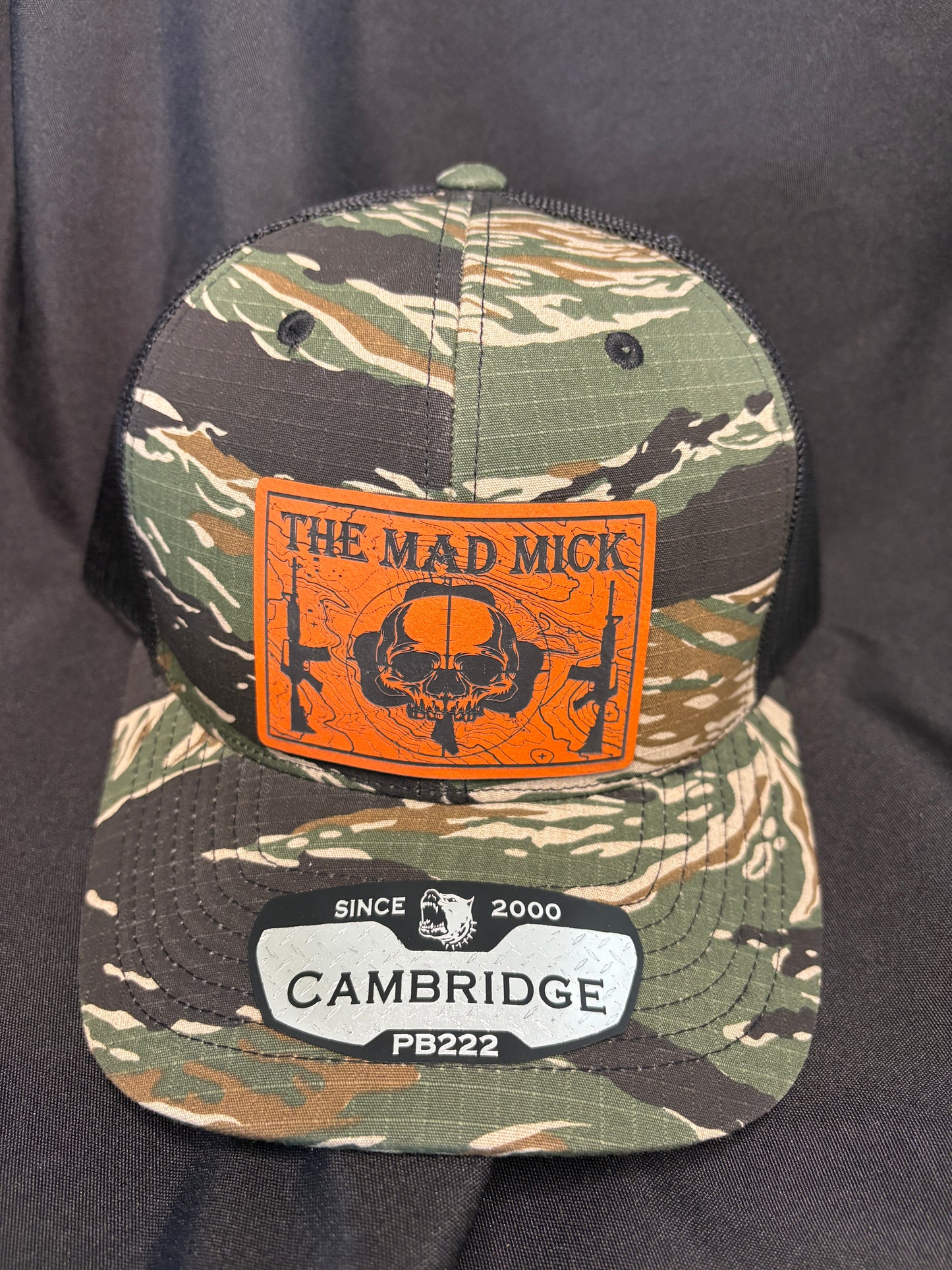 Rhodesian Camo Snapback with Orange Mad Mick AR Topo Patch