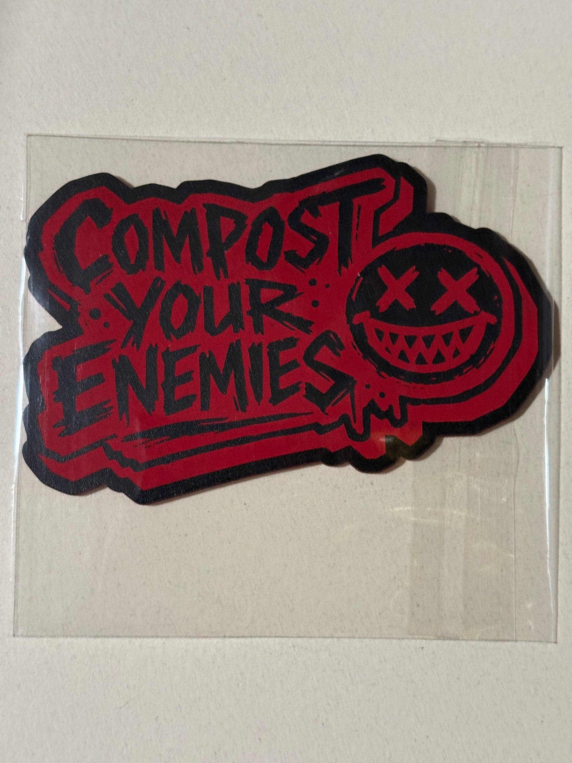 Compost Your Enemies Smiley Magnet