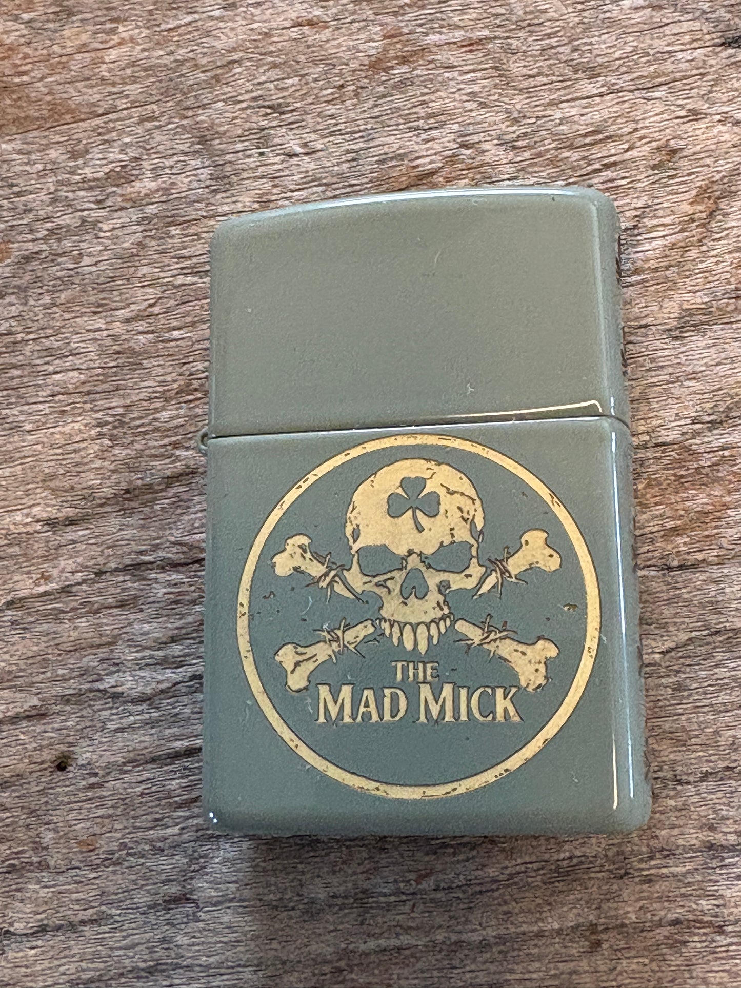 Mad Mick Skull & Crossbones Sage Zippo