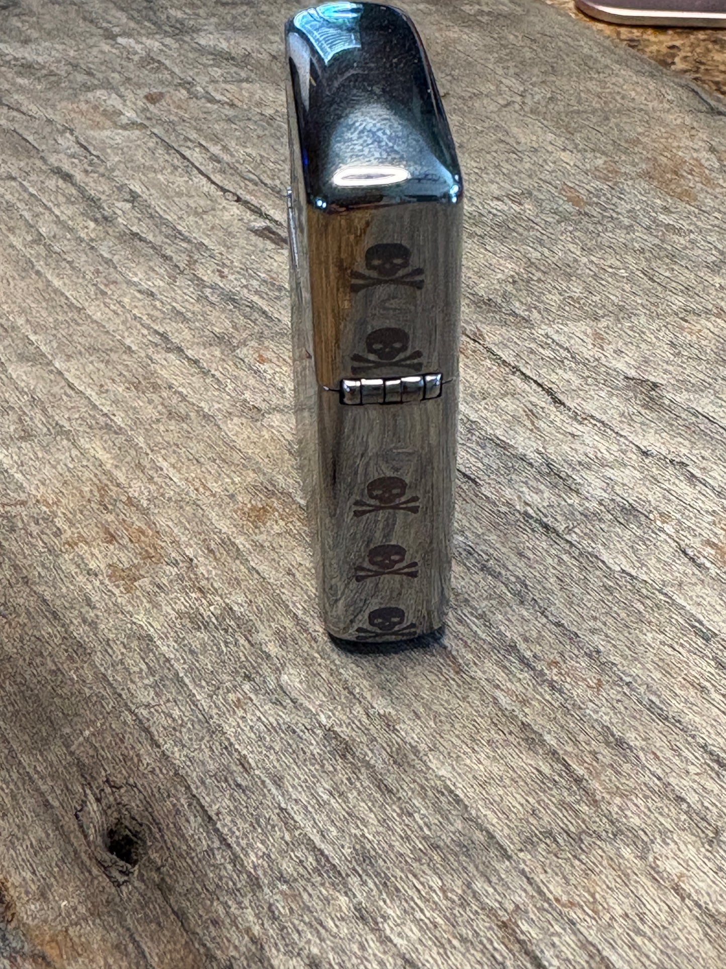 Stabby and Skulls Stainless Zippo