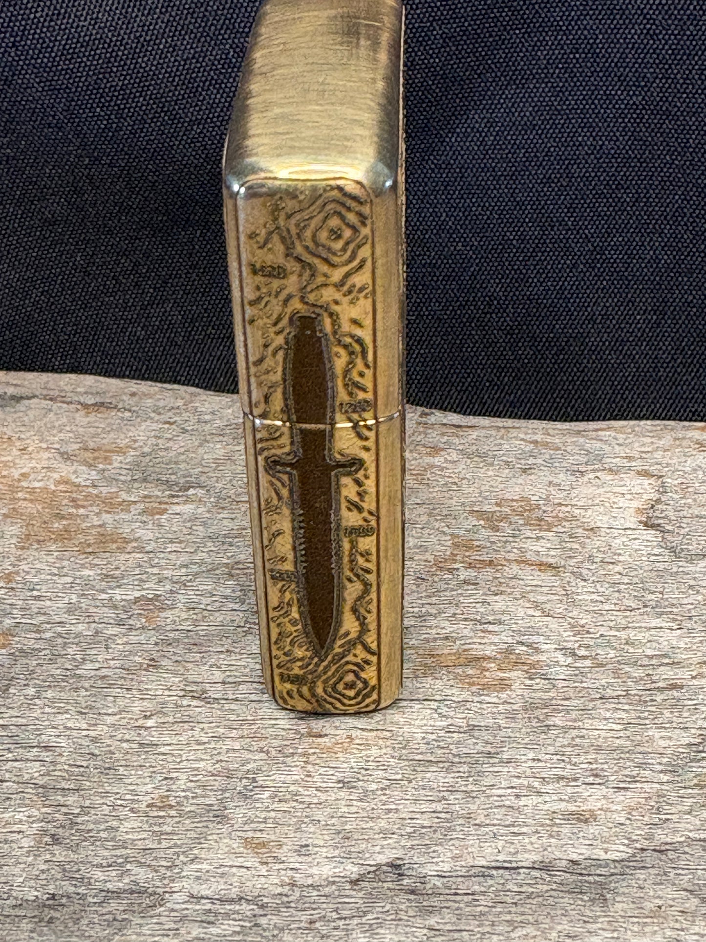 Live, Laugh, Lacerate Brass Armor Case Lighter