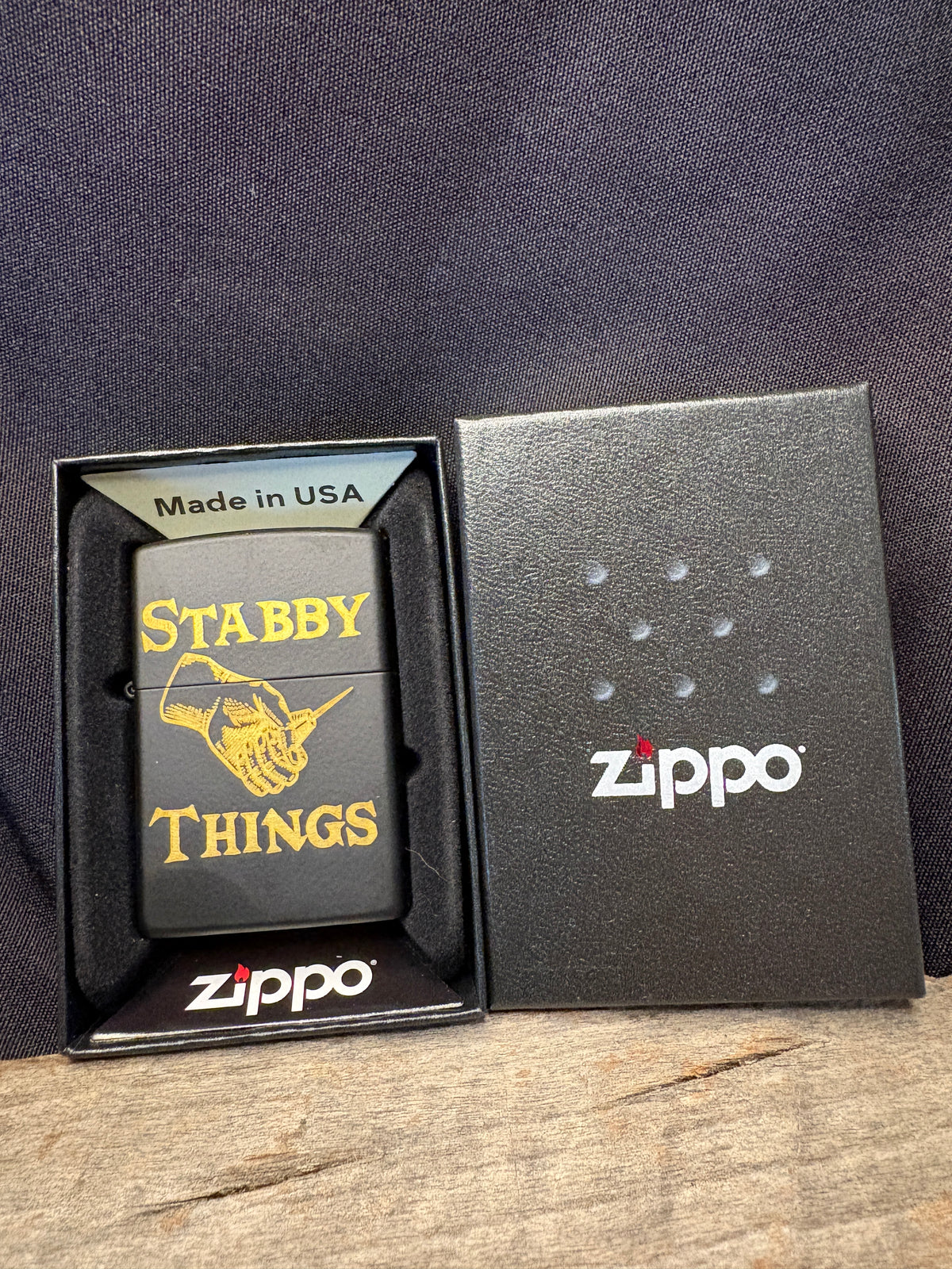 Black Stabby Things Icepick Zippo
