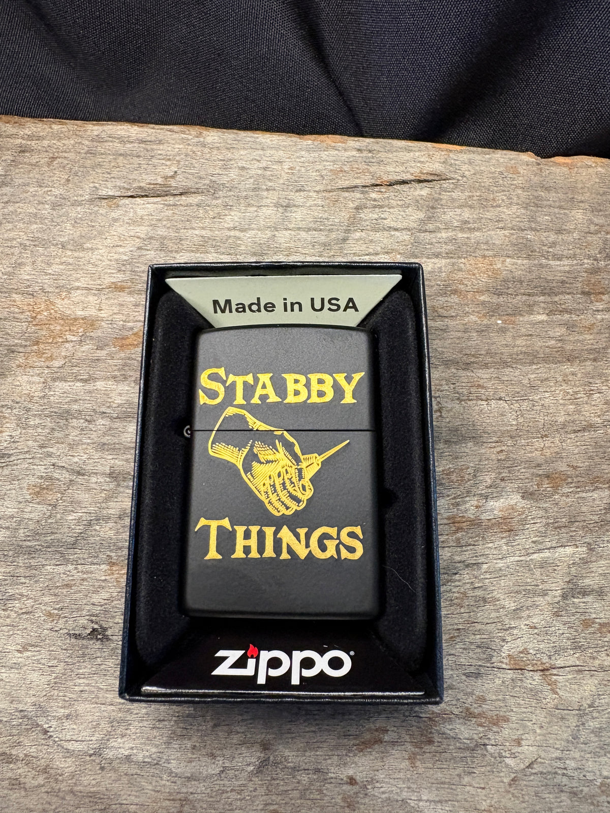 Black Stabby Things Icepick Zippo