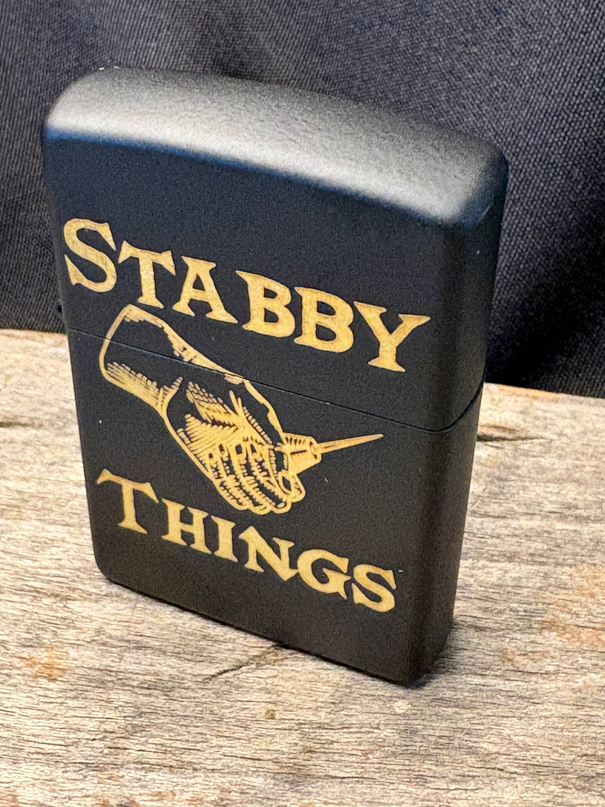 Black Stabby Things Icepick Zippo