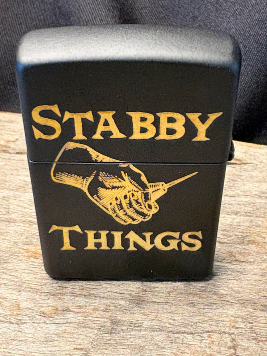 Black Stabby Things Icepick Zippo