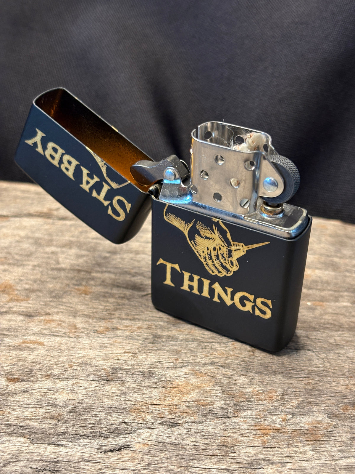 Black Stabby Things Icepick Zippo