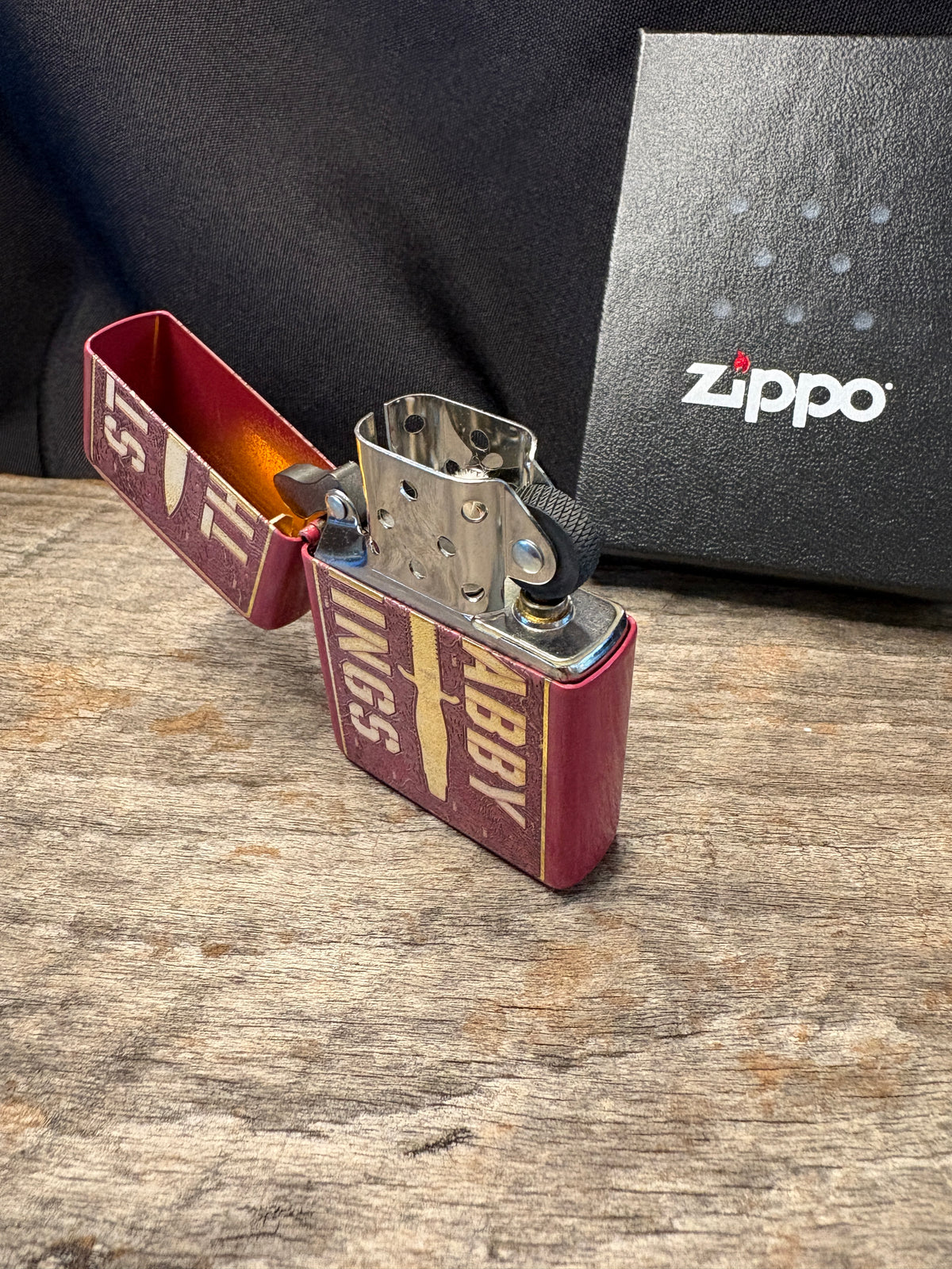 Stabby Things Brick Red Topo Lighter
