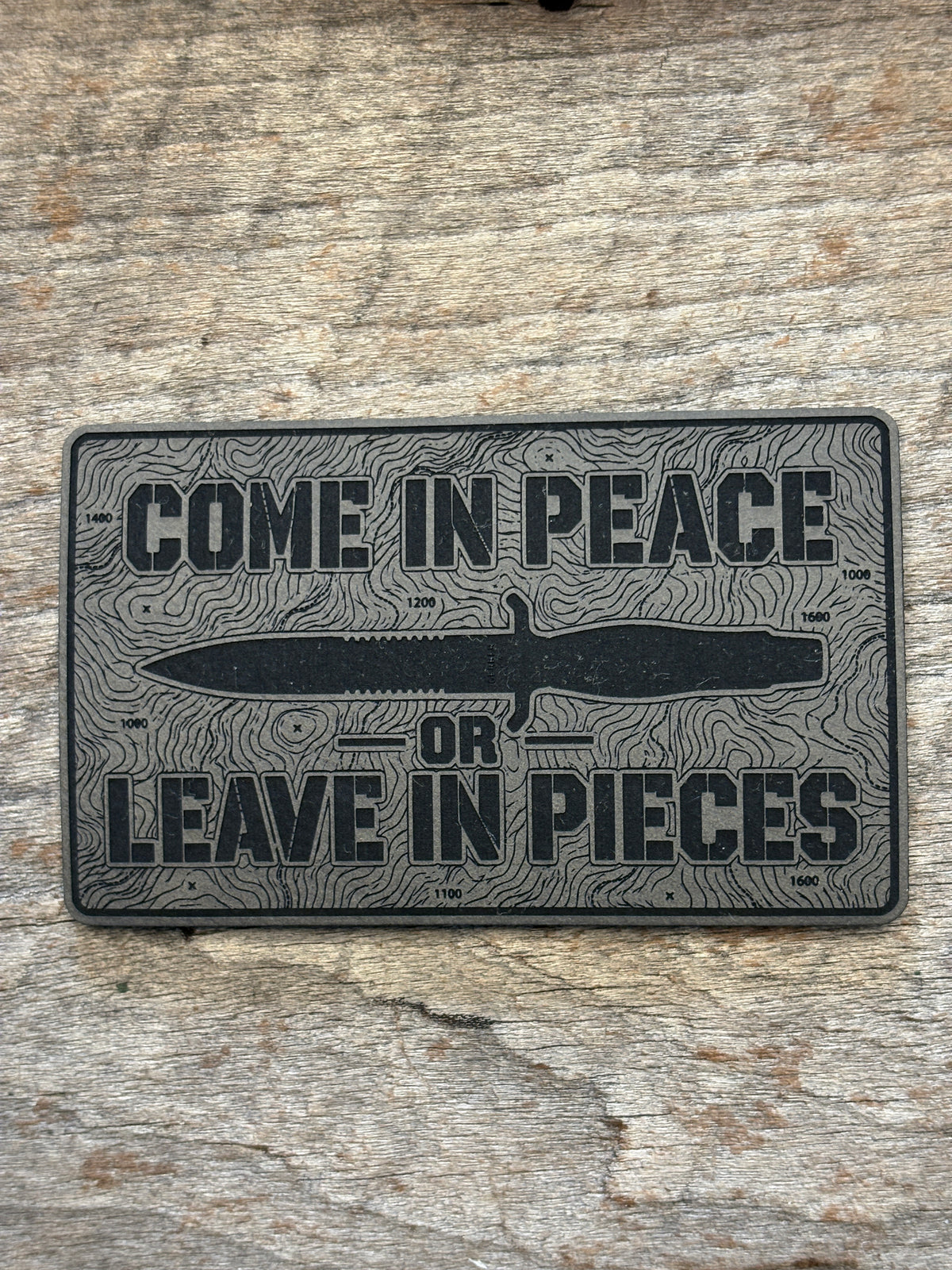 Come in Peace or Leave In Pieces Morale Patch