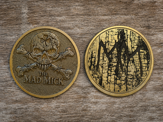 Mad Mick Skull & Crossbones Challenge Coin