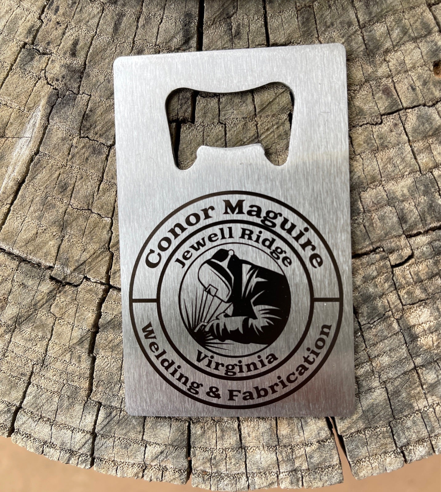 Conor Maguire Welding Circle Logo Bottle Opener