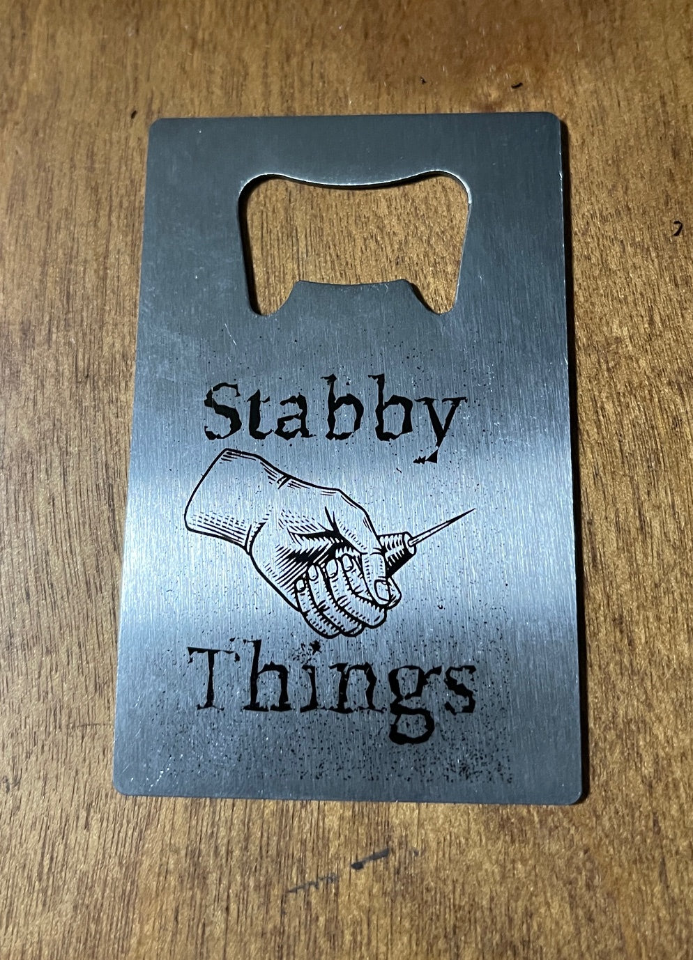 Stabby Things Wallet-sized Bottle Opener