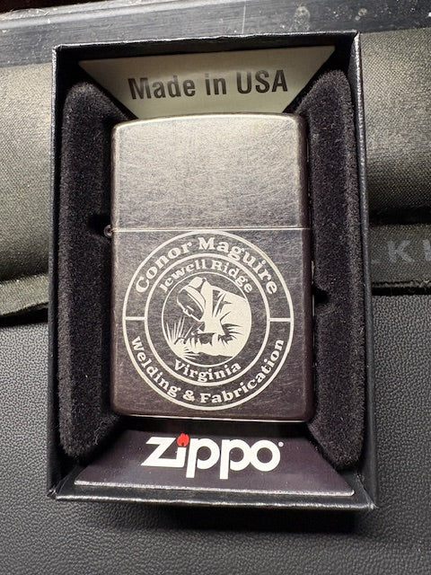 Conor Maguire Welding Custom Zippo in Gray Dusk Matte Finish