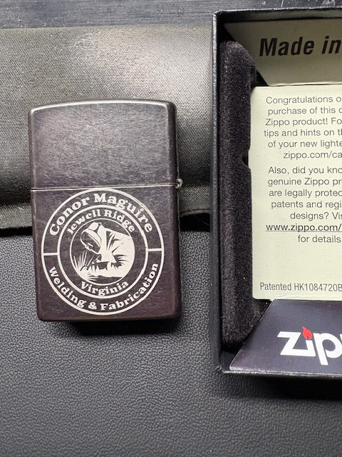 Conor Maguire Welding Custom Zippo in Gray Dusk Matte Finish