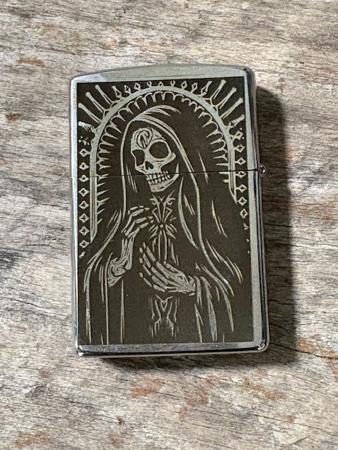 Stainless Steel Santa Muerte Zippo