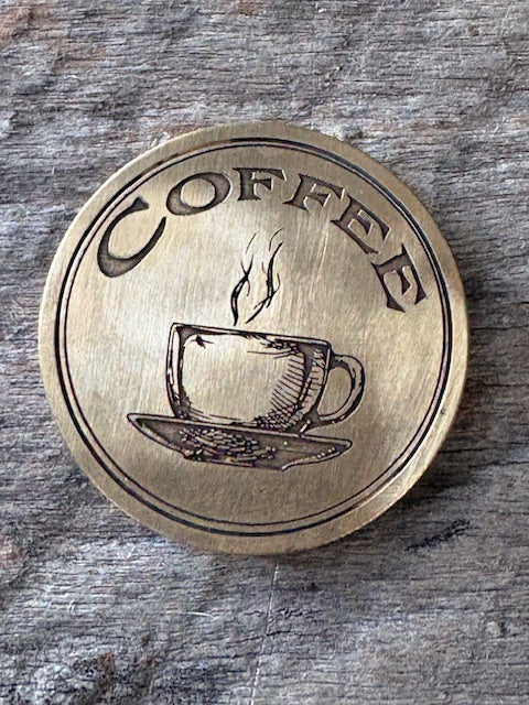 Coffee Makes Me Poop Brass Challenge Coin – Reset Roadhouse