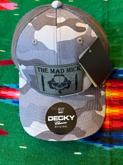 Decky Vented Snapback in Urban Gray Camo with Mad Mick Topo Patch