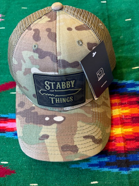Decky 6306 Vented Multicam Snapback with Stabby Things Linen-Look Patch