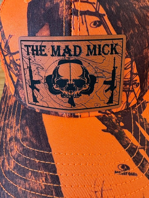 Mossy Oak Orange Camo Snapback with Mad Mick Topo Patch