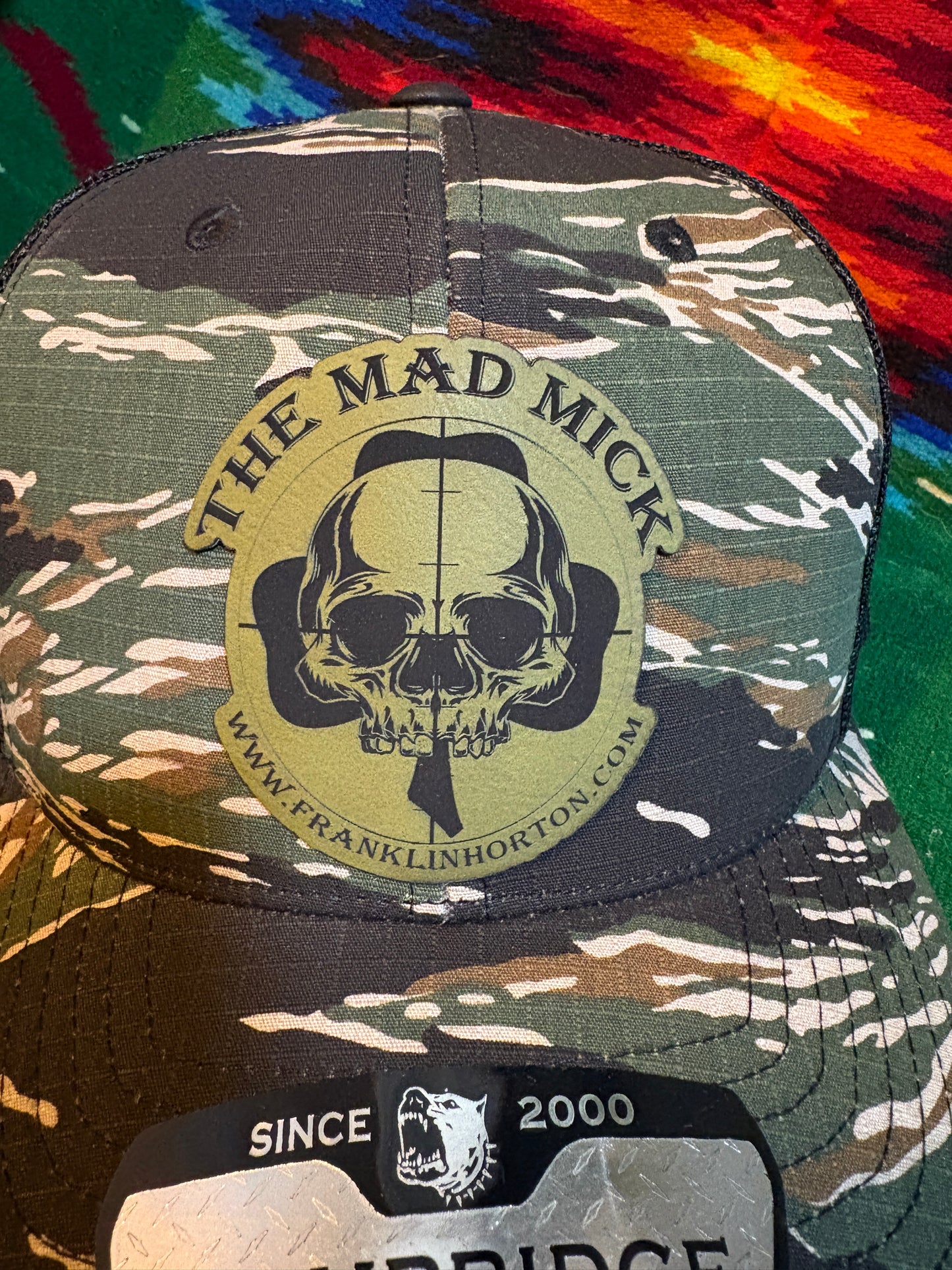 Rhodesian Camo Snapback with Mad Mick Skull Logo Patch