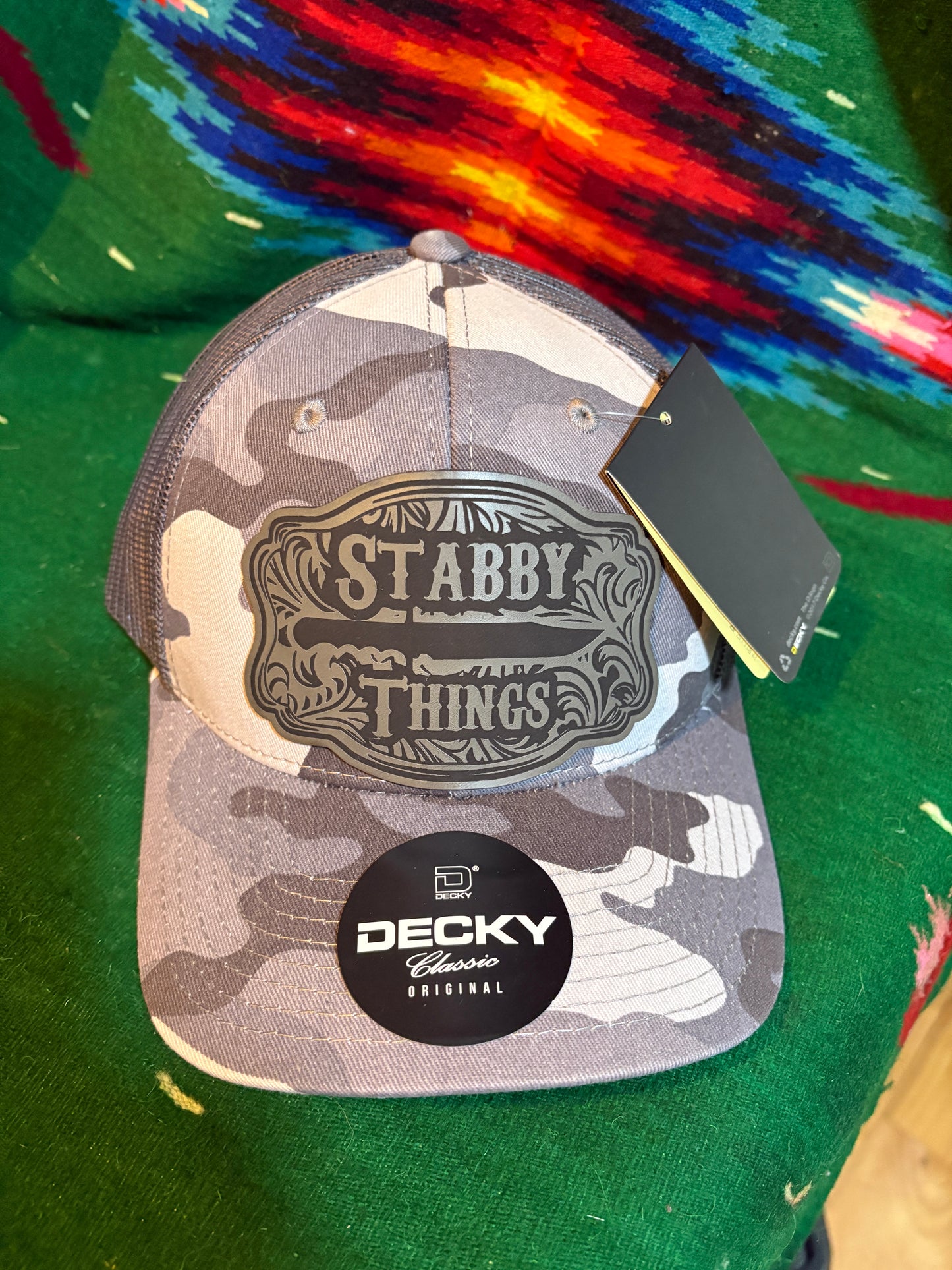 Urban Camo Snapback with Western Stabby Patch