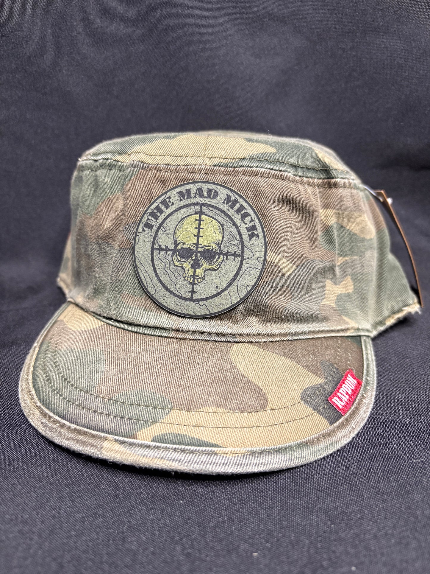 Rapid Dominance Camo Flat Top Patrol Cap with Mad Mick Skull Patch