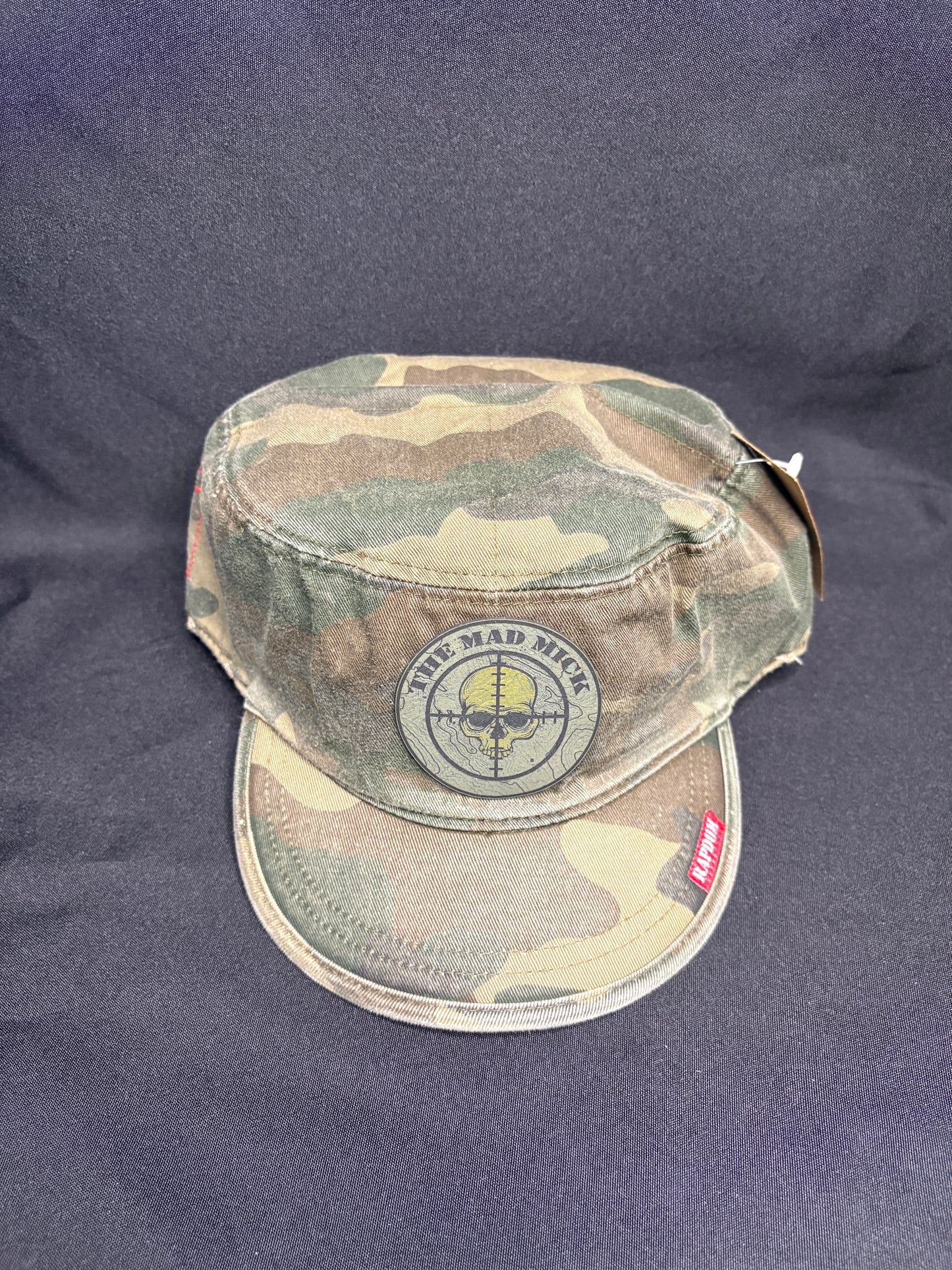 Rapid Dominance Camo Flat Top Patrol Cap with Mad Mick Skull Patch