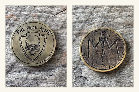 Mad Mick Arrowhead Logo Brass Challenge Coin