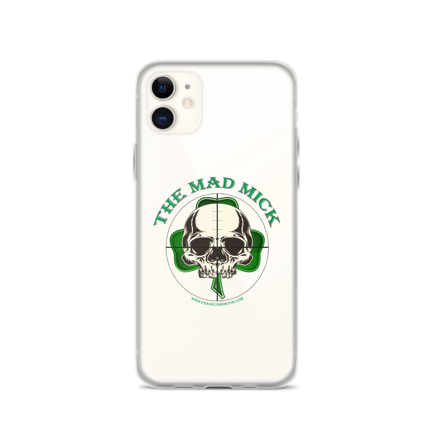 Mad Mick Skull and Shamrock Clear Case for iPhone®