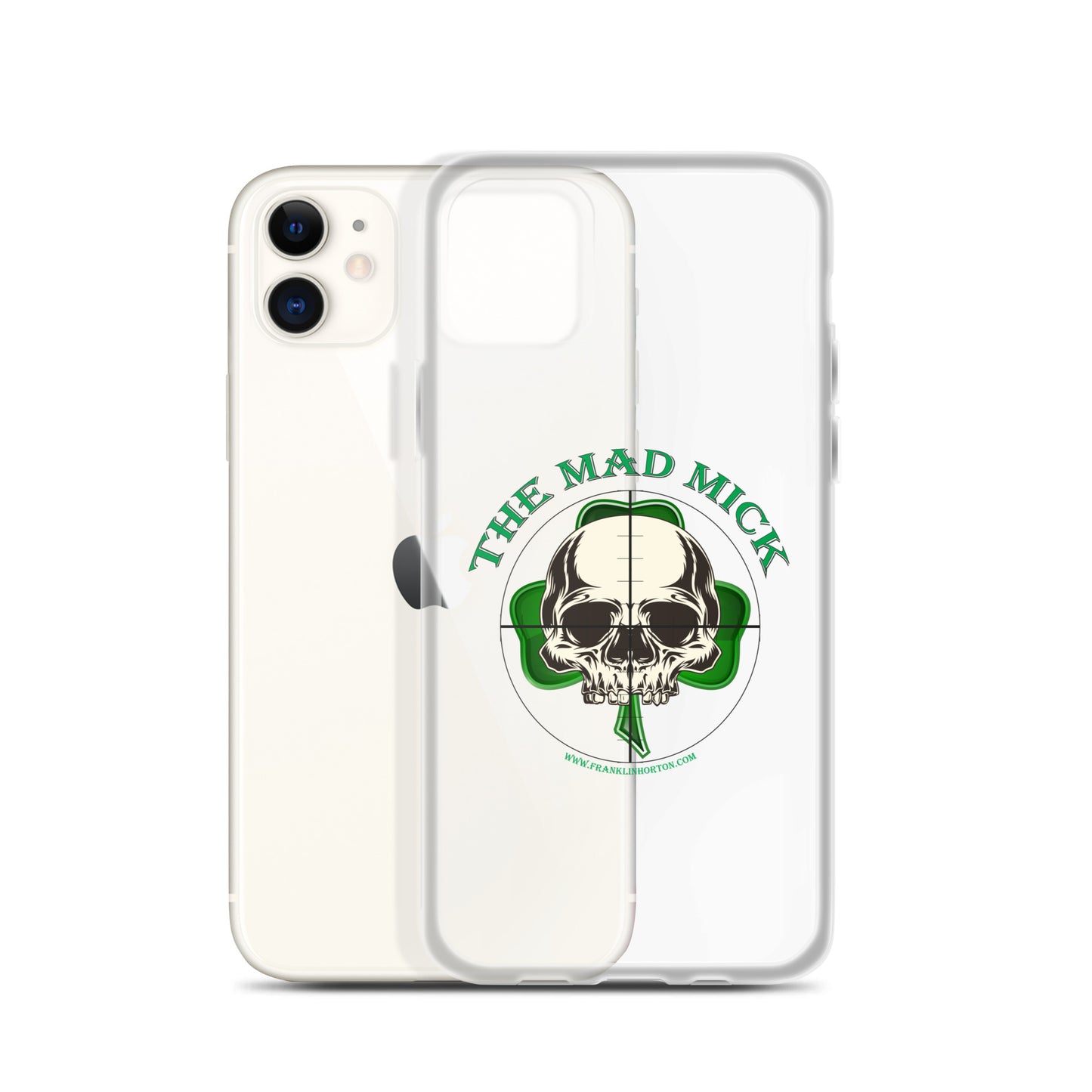 Mad Mick Skull and Shamrock Clear Case for iPhone®