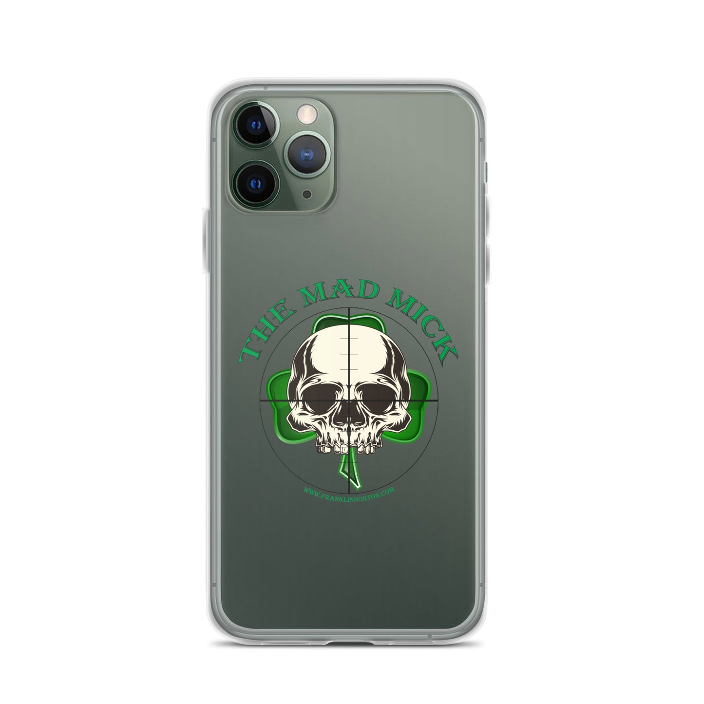 Mad Mick Skull and Shamrock Clear Case for iPhone®