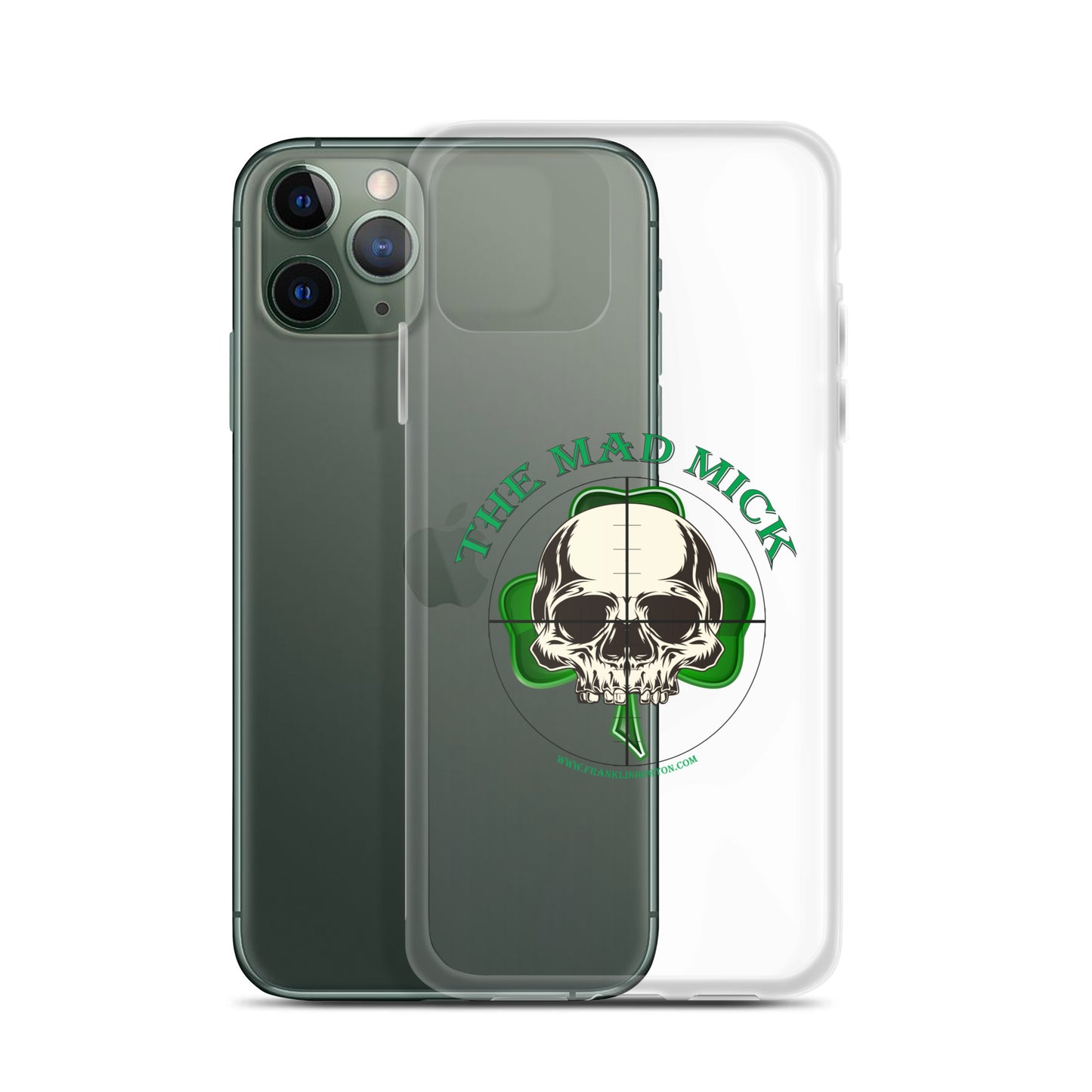 Mad Mick Skull and Shamrock Clear Case for iPhone®