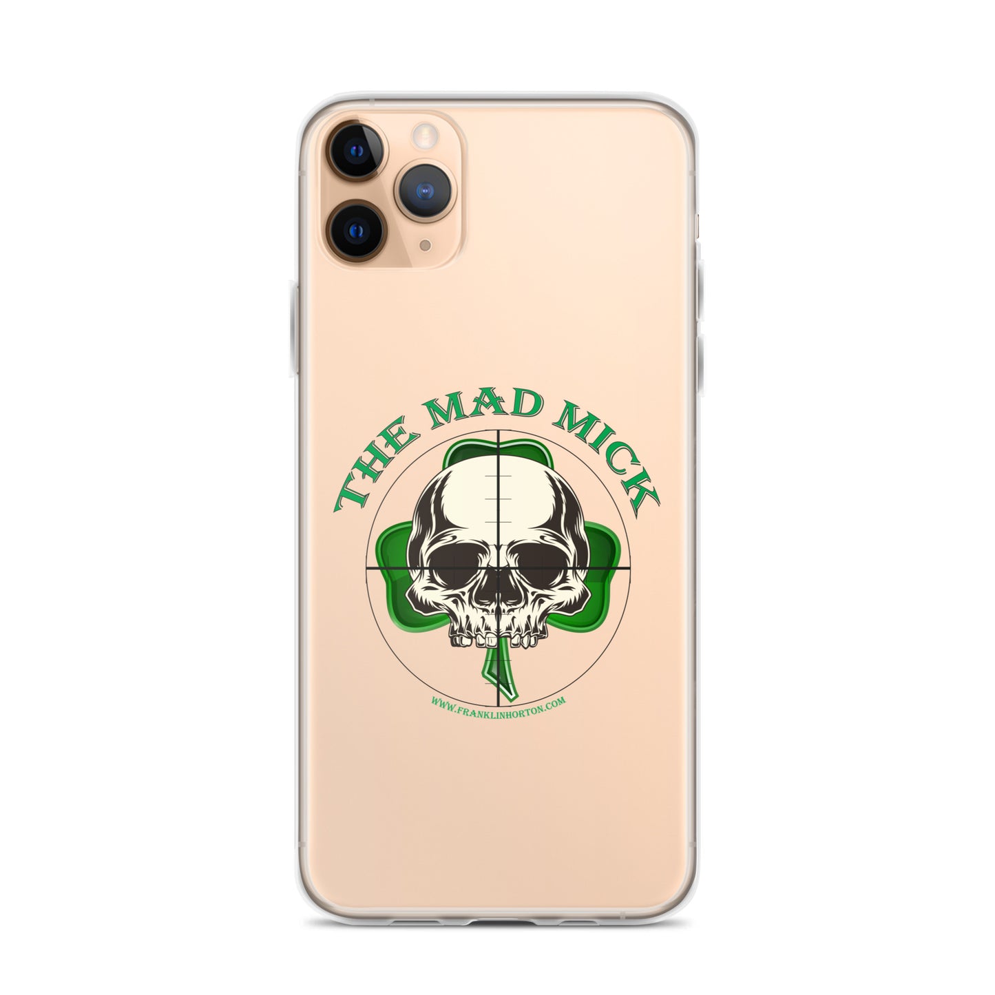 Mad Mick Skull and Shamrock Clear Case for iPhone®