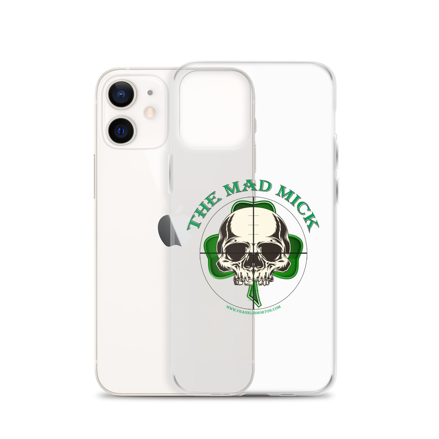 Mad Mick Skull and Shamrock Clear Case for iPhone®