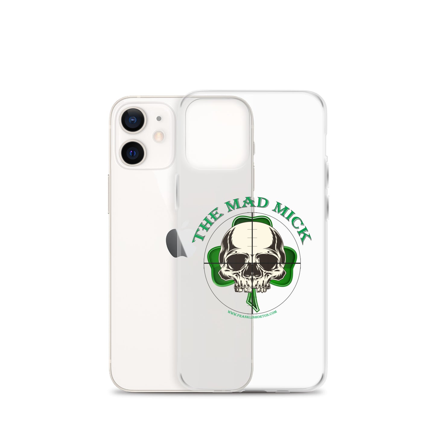 Mad Mick Skull and Shamrock Clear Case for iPhone®