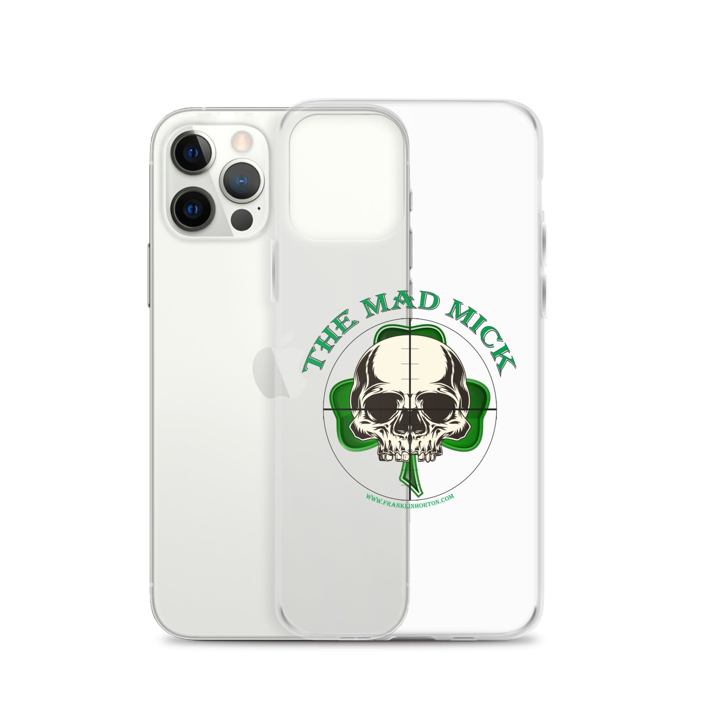 Mad Mick Skull and Shamrock Clear Case for iPhone®