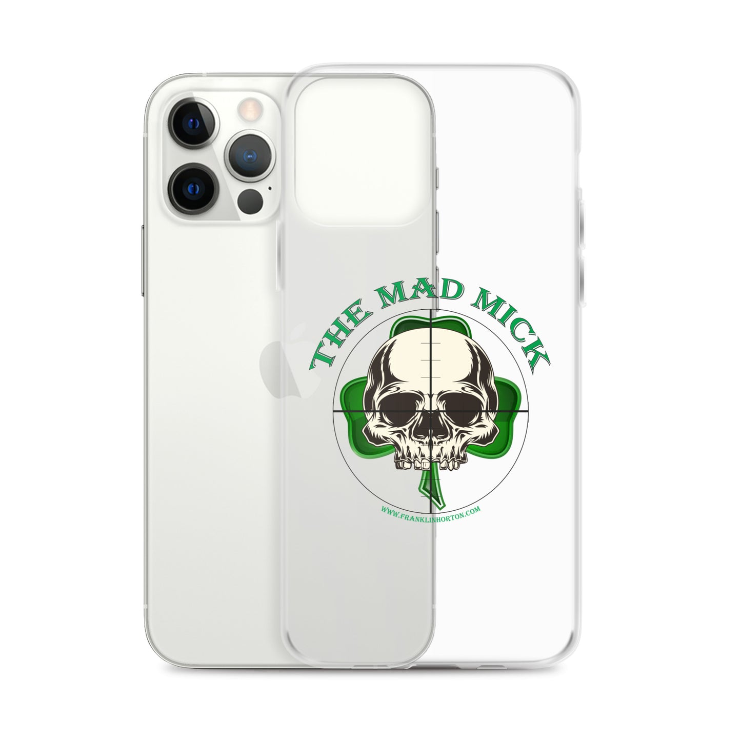 Mad Mick Skull and Shamrock Clear Case for iPhone®