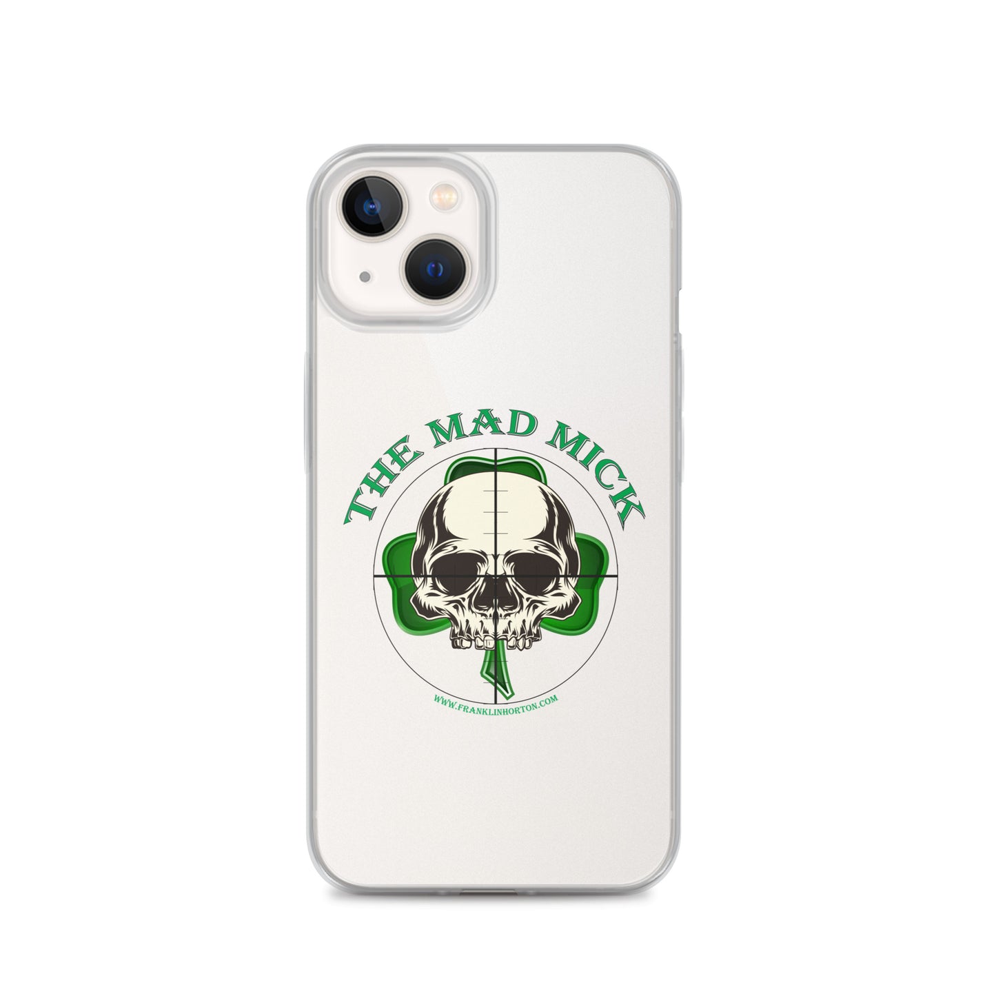 Mad Mick Skull and Shamrock Clear Case for iPhone®