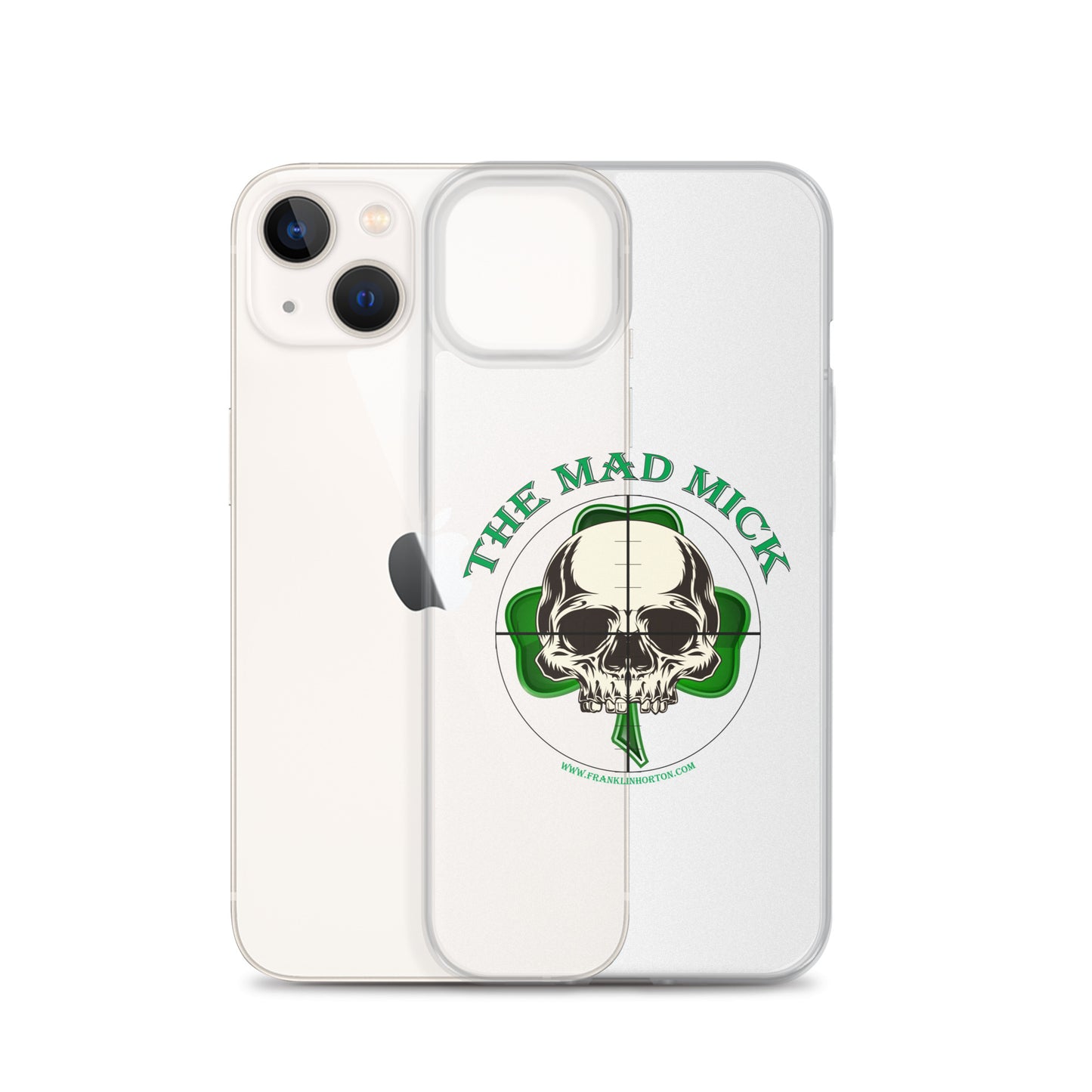 Mad Mick Skull and Shamrock Clear Case for iPhone®