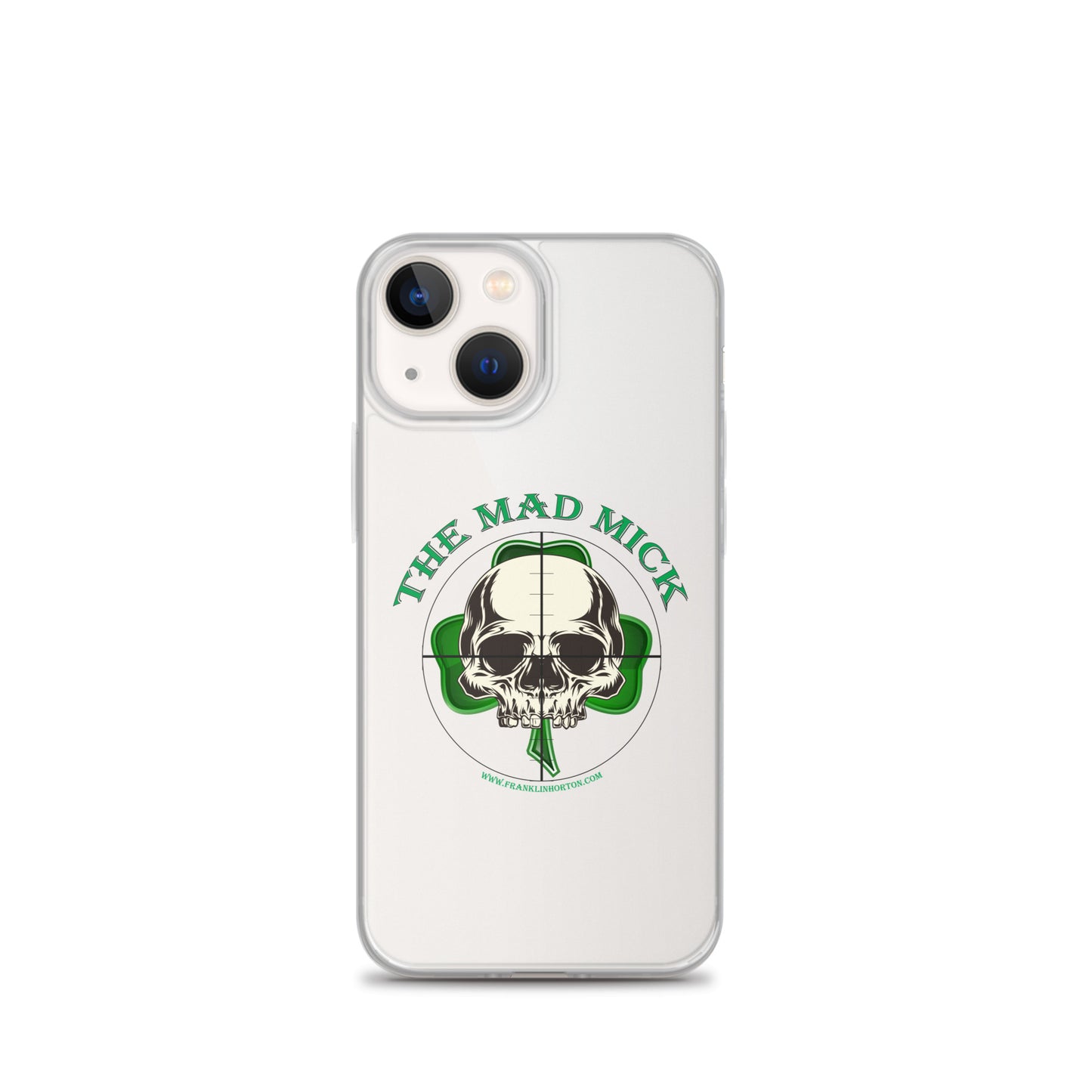 Mad Mick Skull and Shamrock Clear Case for iPhone®