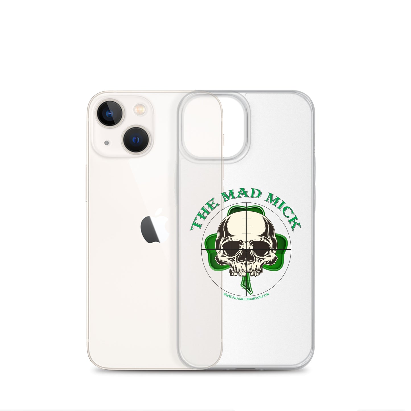 Mad Mick Skull and Shamrock Clear Case for iPhone®