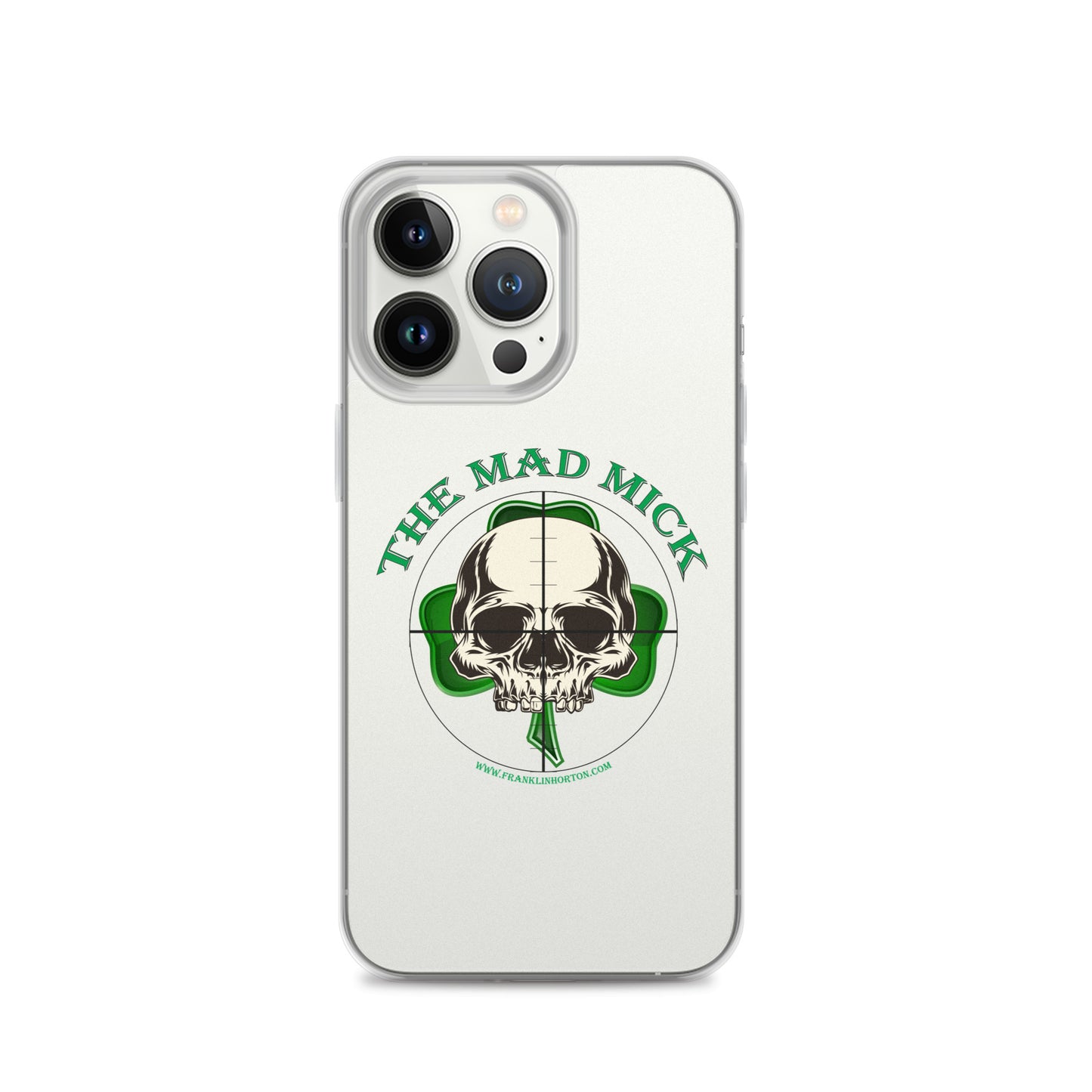 Mad Mick Skull and Shamrock Clear Case for iPhone®