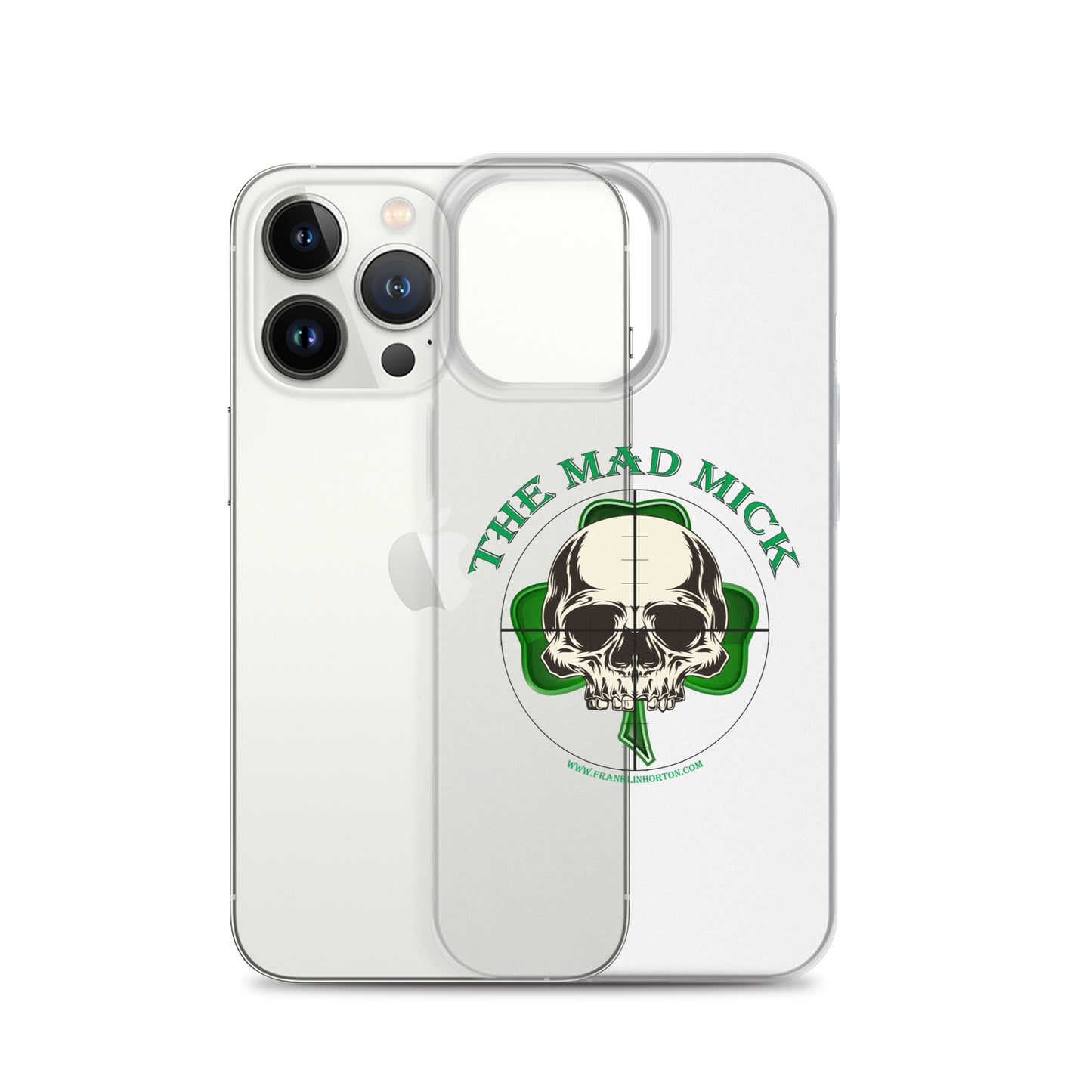 Mad Mick Skull and Shamrock Clear Case for iPhone®