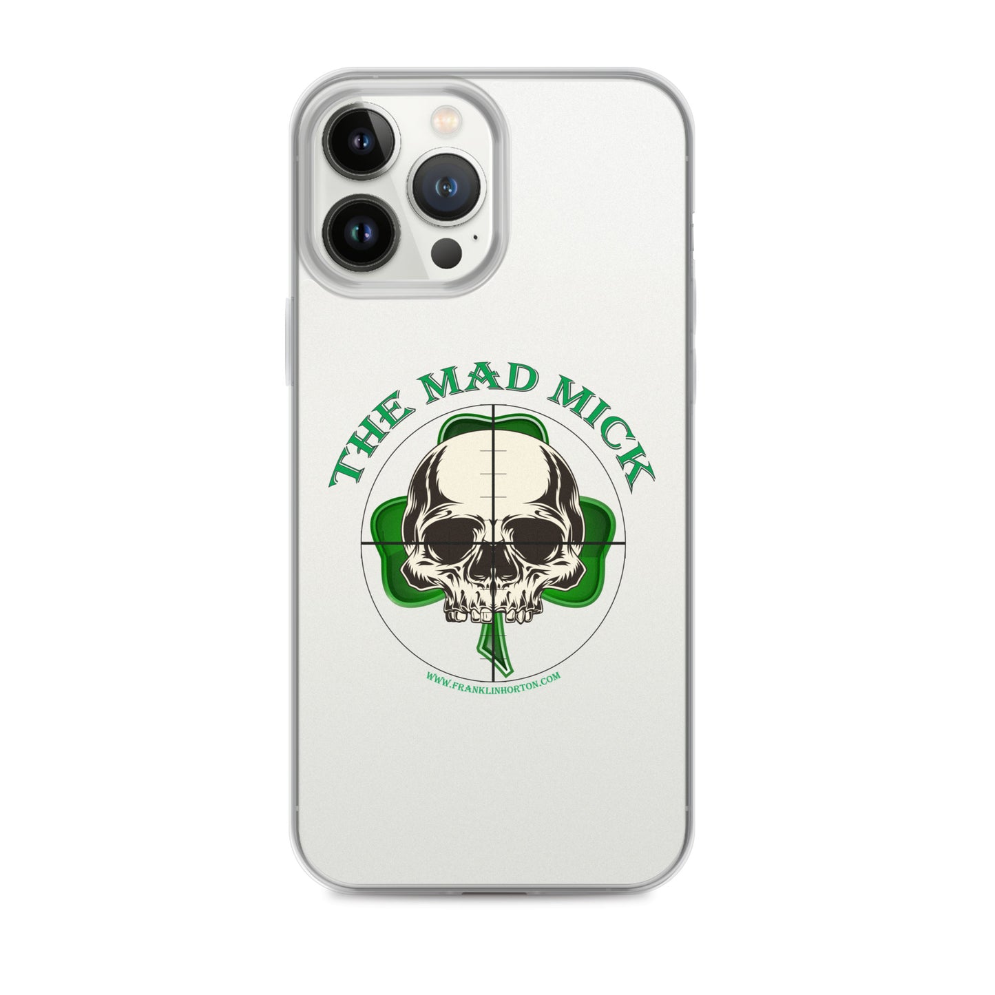 Mad Mick Skull and Shamrock Clear Case for iPhone®