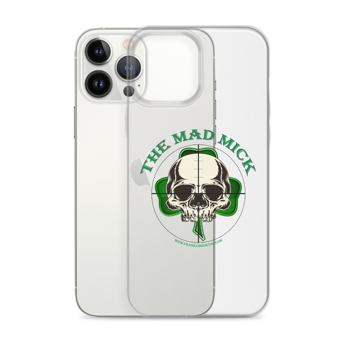 Mad Mick Skull and Shamrock Clear Case for iPhone®