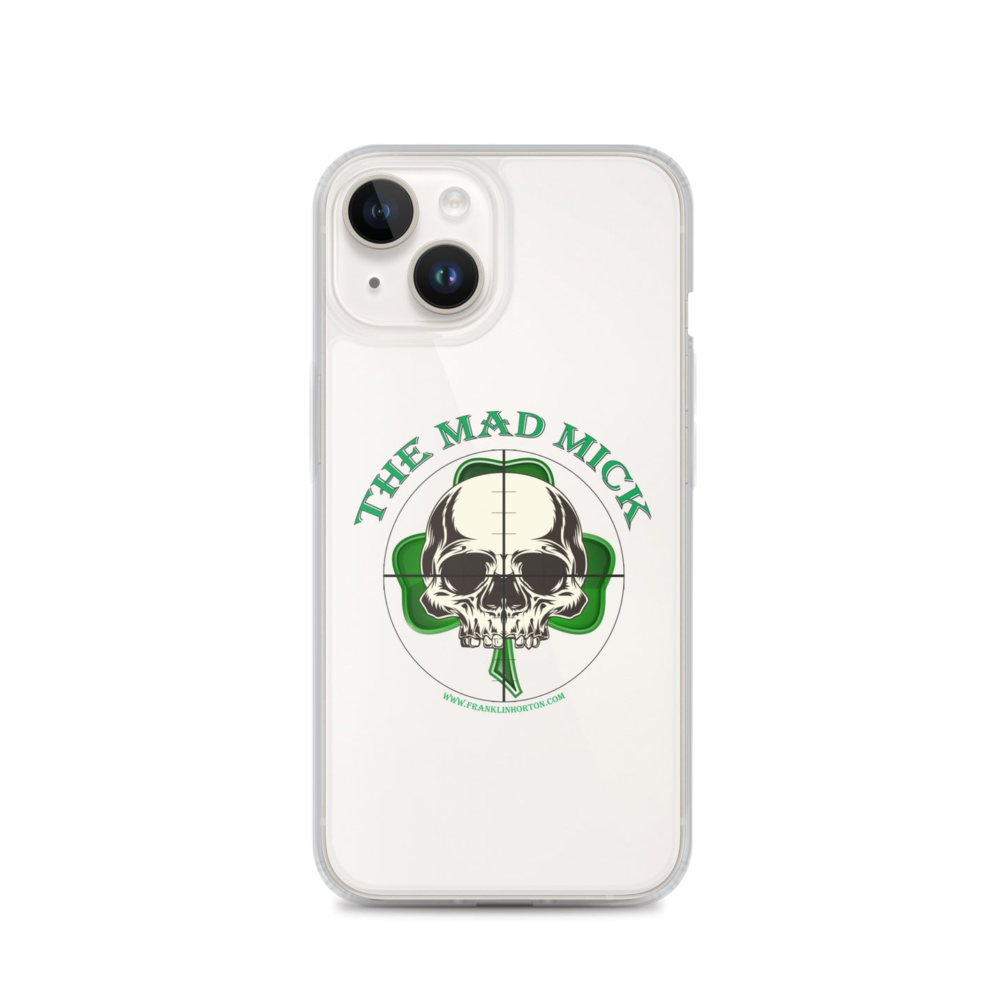 Mad Mick Skull and Shamrock Clear Case for iPhone®