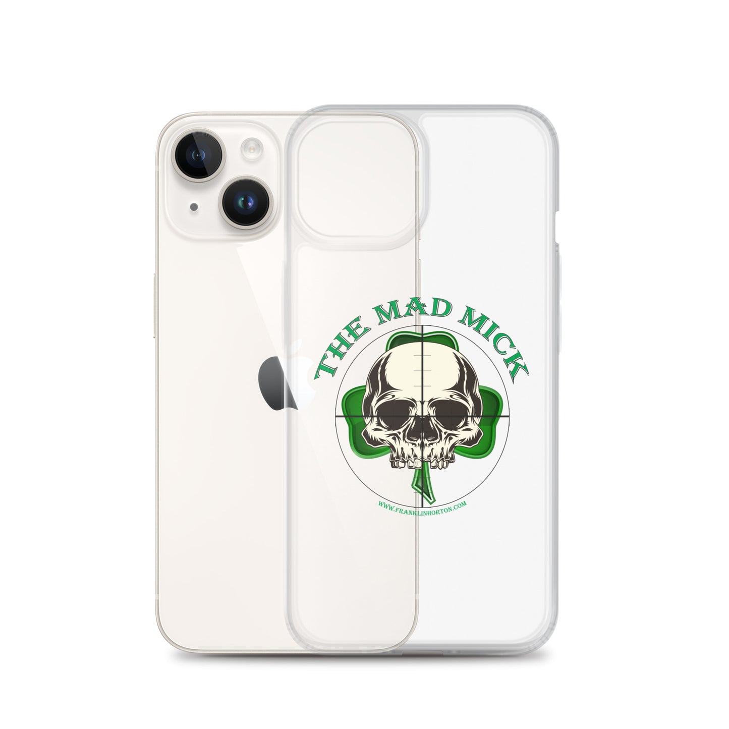 Mad Mick Skull and Shamrock Clear Case for iPhone®